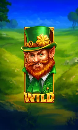Slot-Cover mit grünem Kobold und Wild-Schriftzug